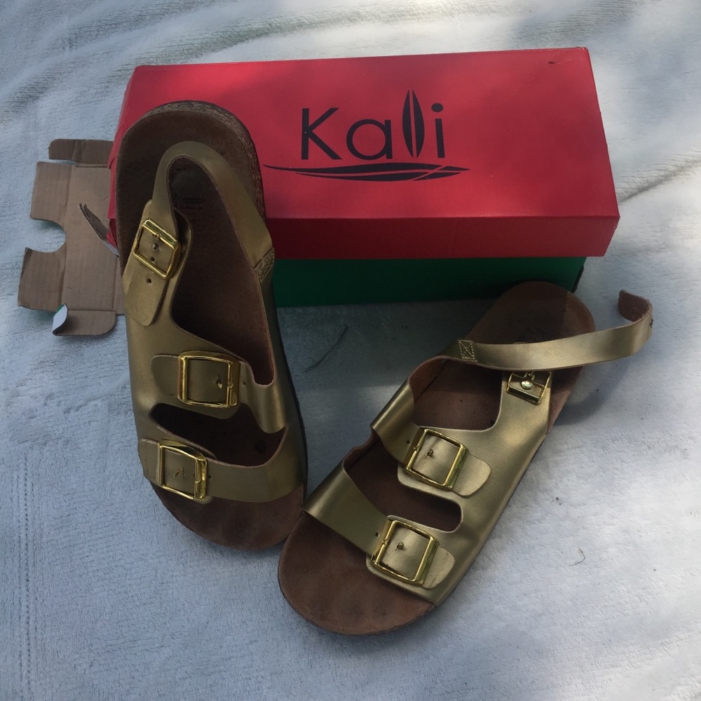 Kali Gold Buckle Sandals